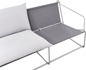 Beliani Sofa ogrodowa dla 2 osób PONTE Metal Szary 14