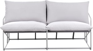 Beliani Sofa ogrodowa dla 2 osób PONTE Metal Szary 5