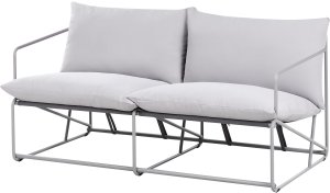 Beliani Sofa ogrodowa dla 2 osób PONTE Metal Szary 7