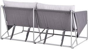Beliani Sofa ogrodowa dla 2 osób PONTE Metal Szary 8