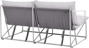 Beliani Sofa ogrodowa dla 2 osób PONTE Metal Szary 9