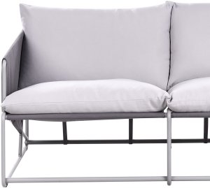 Beliani Sofa ogrodowa dla 2 osób PONTE Metal Szary 10