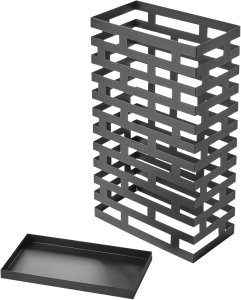 Beliani Stojak na parasole KAMSAR Metal Czarny 4