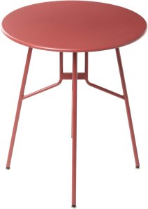 Beliani Stolik bistro TALTAL 64 cm Metal Czerwony 4