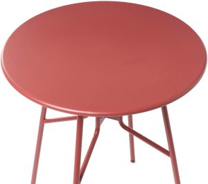 Beliani Stolik bistro TALTAL 64 cm Metal Czerwony 5