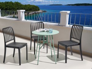 Beliani Stolik bistro TALTAL 64 cm Metal Jasnozielony 2