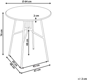 Beliani Stolik bistro TALTAL 64 cm Metal Jasnozielony 3