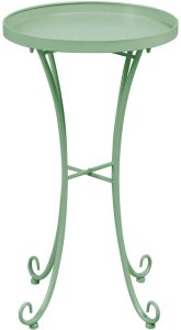 Beliani Stolik ogrodowy CAVINIA  40 cm Metal Zielony 4