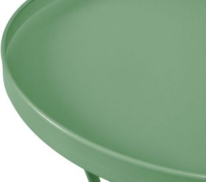 Beliani Stolik ogrodowy CAVINIA  40 cm Metal Zielony 5