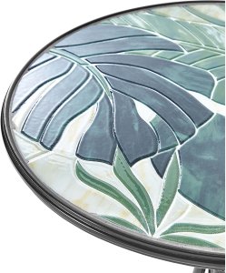 Beliani Stolik ogrodowy metalowy 60 cm czarny COZZANA 5