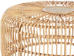 Beliani Stolik ogrodowy rattanowy okrągły 85 cm RANDAZZO 4