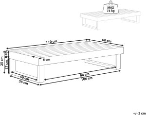 Beliani Stolik ogrodowy 110 x 60 cm jasny MARETTIMO 3