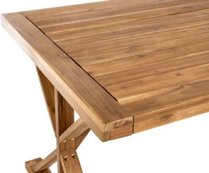 Beliani Stół ogrodowy CALABRITTO 90 cm 180 cm Drewno akacjowe Brązowy 5