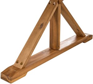 Beliani Stół ogrodowy CALABRITTO 90 cm 180 cm Drewno akacjowe Brązowy 6