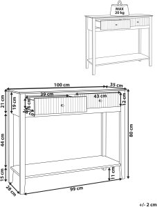Beliani Konsola ASSISI Biały 3