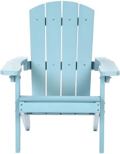 Beliani Krzesło ogrodowe dla dzieci jasnoniebieskie ADIRONDACK 4