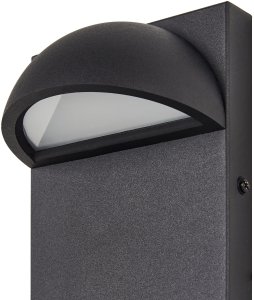Kinkiet Beliani Lampa ścienna ogrodowa LED SAJUR Czarny 6