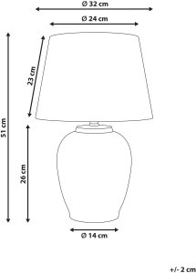 Lampa stołowa DKD Home Decor Lampa stołowa SUNJA Porcelana Biały/ niebieski 3