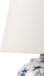 Lampa stołowa DKD Home Decor Lampa stołowa SUNJA Porcelana Biały/ niebieski 6