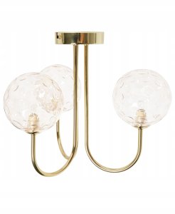 Lampa sufitowa Beliani Lampa sufitowa ANADYR Szkło Beżowy 5