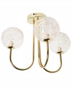 Lampa sufitowa Beliani Lampa sufitowa ANADYR Szkło Beżowy 6