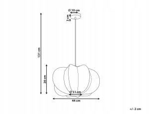 Lampa wisząca Beliani Lampa wisząca KIBI Rattan Naturalny 3