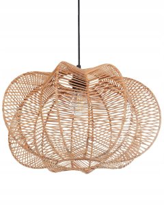 Lampa wisząca Beliani Lampa wisząca KIBI Rattan Naturalny 9