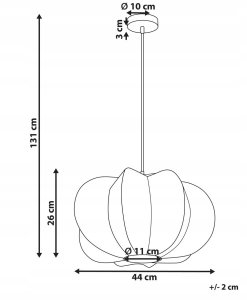 Lampa wisząca Beliani Lampa wisząca KIBI Rattan Naturalny 10
