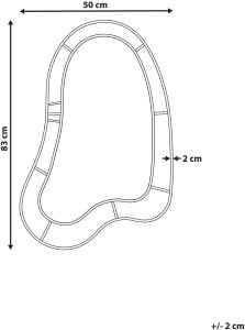Lustro Beliani Lustro ścienne MONTSEC 49 cm 83 cm Fioletowy 3