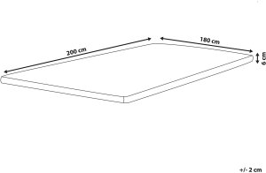 Beliani Materac nawierzchniowy topper żelowy piankowy 180 x 200 cm FROSTY 3