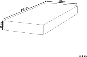 Beliani Materac piankowy PRECIOUS Średnio twardy 80 x 200 cm 3