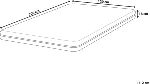 Beliani Materac termoelastyczny JOLLY H2/3 średnio twardy 120 x 200 cm 3