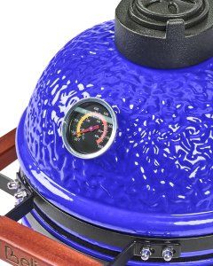 Beliani Mini grill węglowy KAMADO Ceramika Niebieski 12