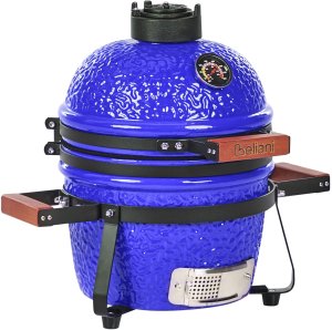 Beliani Mini grill węglowy KAMADO Ceramika Niebieski 5