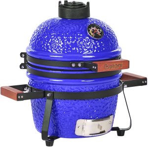 Beliani Mini grill węglowy KAMADO Ceramika Niebieski 6