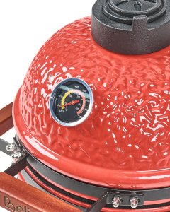 Beliani Mini grill węglowy KAMADO Ceramika Czerwony 12