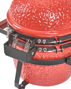 Beliani Mini grill węglowy KAMADO Ceramika Czerwony 13