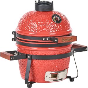 Beliani Mini grill węglowy KAMADO Ceramika Czerwony 5