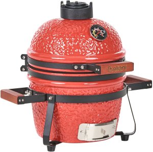 Beliani Mini grill węglowy KAMADO Ceramika Czerwony 6