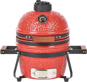 Beliani Mini grill węglowy KAMADO Ceramika Czerwony 7