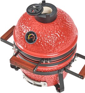 Beliani Mini grill węglowy KAMADO Ceramika Czerwony 10