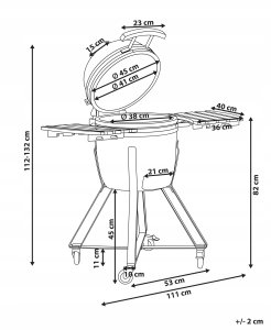Beliani Grill węglowy KAMADO Ceramika Czarny 3