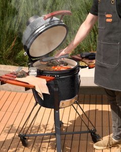 Beliani Grill węglowy KAMADO Ceramika Czarny 4