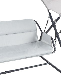 Beliani Huśtawka ogrodowa SOLAGNA Metal Jasnoszary 6