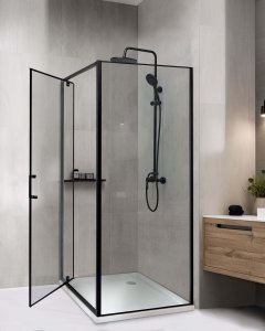 Beliani Kabina prysznicowa DARLI 80 x 80 x 185 cm Czarny 2