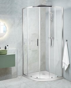 Beliani Kabina prysznicowa JUKATAN 80 x 80 x 185 cm Srebrny 2