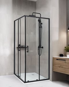Beliani Kabina prysznicowa TELA 80 x 80 x 185 cm Czarny 2