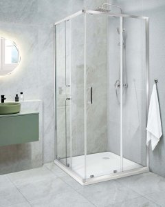 Beliani Kabina prysznicowa TELA 90 x 90 x 185 cm Srebrny 2