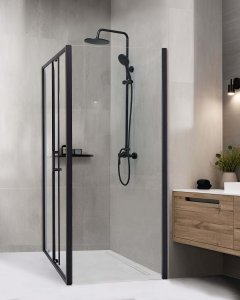 Beliani Kabina prysznicowa YORO 80 x 100 x 185 cm Czarny 2