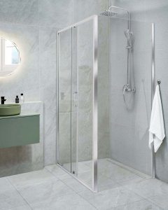 Beliani Kabina prysznicowa YORO 80 x 100 x 185 cm Srebrny 2